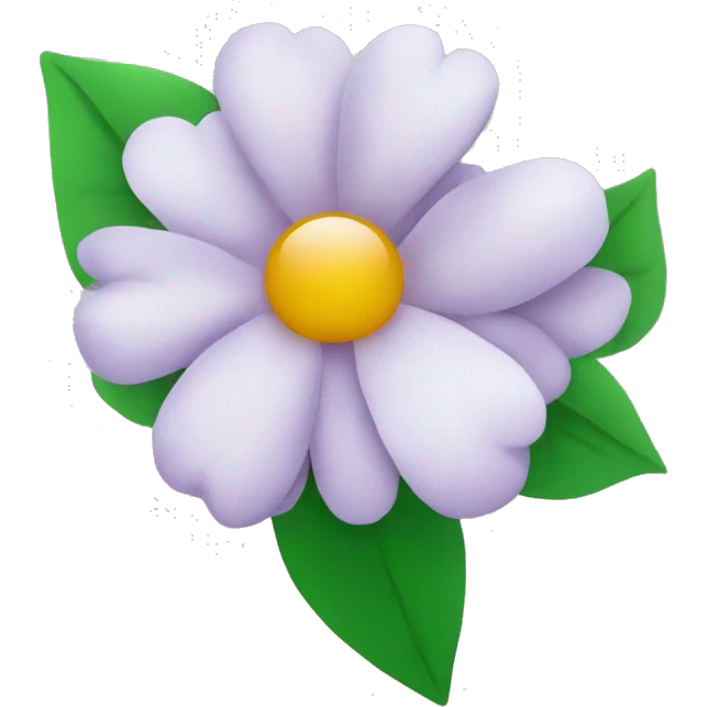 A flower with petals and leaves emoji