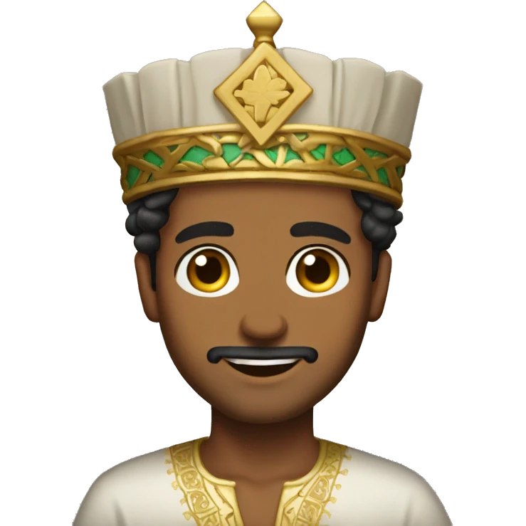 tanned Moroccan prince dark hair emoji