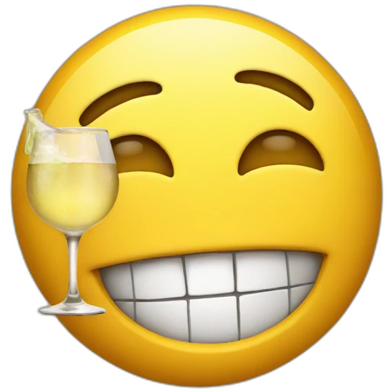 smiley drunk emoji