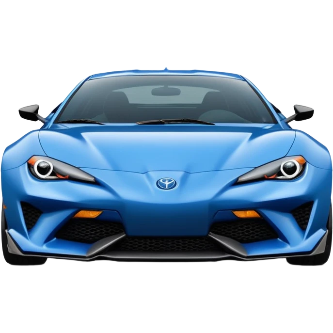 Low view of dark pearl blue 2025 Toyota 86 styled like a Lamborghini Miura  emoji