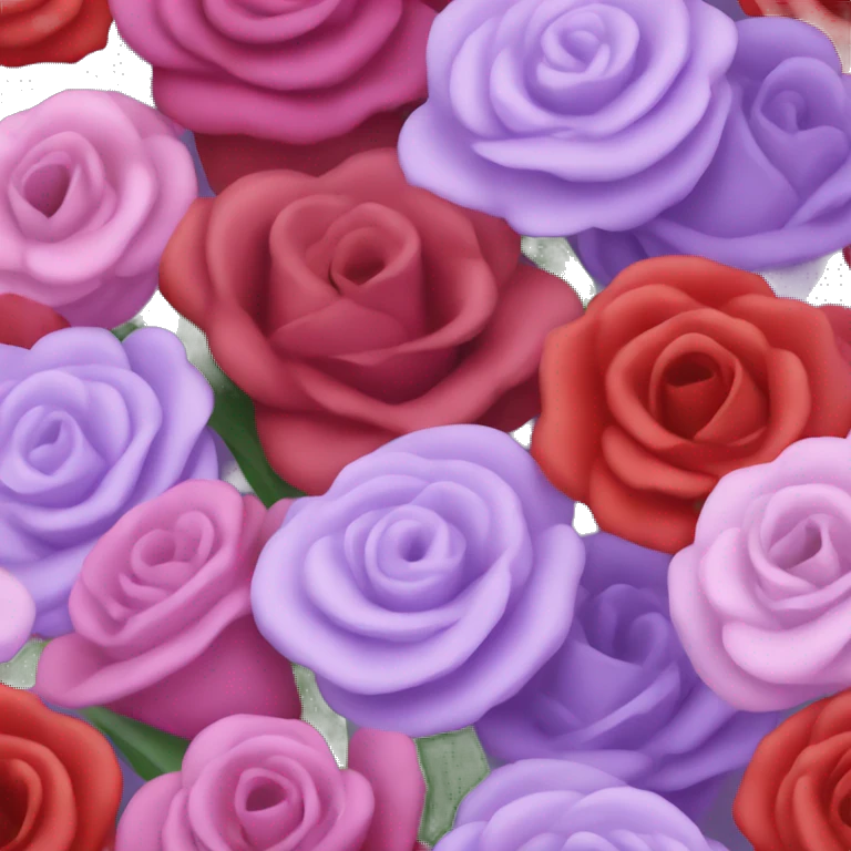 Pink,lilac, and red bouquet of flowers  emoji