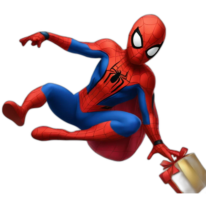 spider-man with christmas  emoji