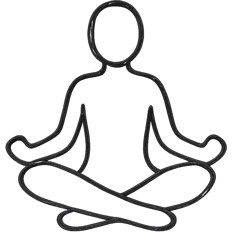 yoga pose black outline icon emoji