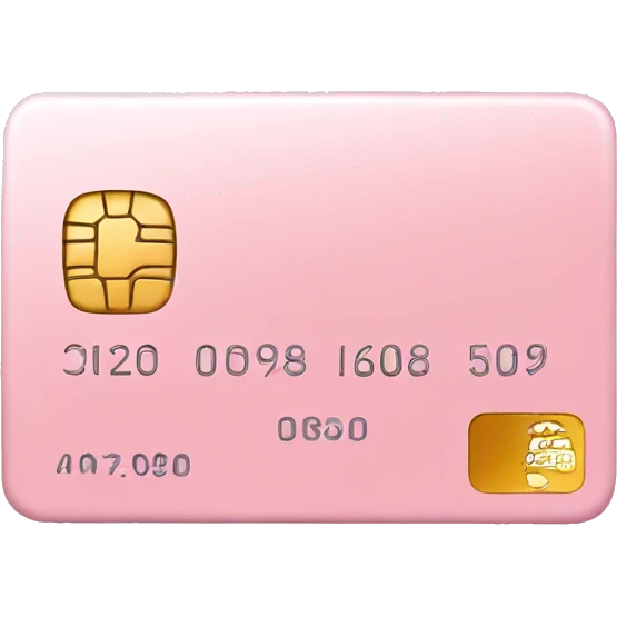 Light pink credit card  emoji