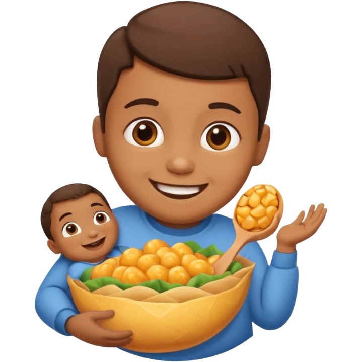 A Brown Person to birth a food baby  emoji
