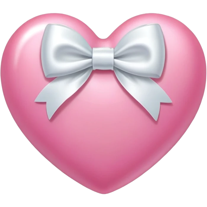 pink heart with white bow  emoji