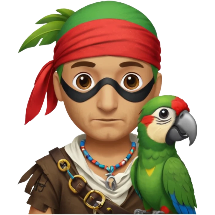 pirate and parrot emoji
