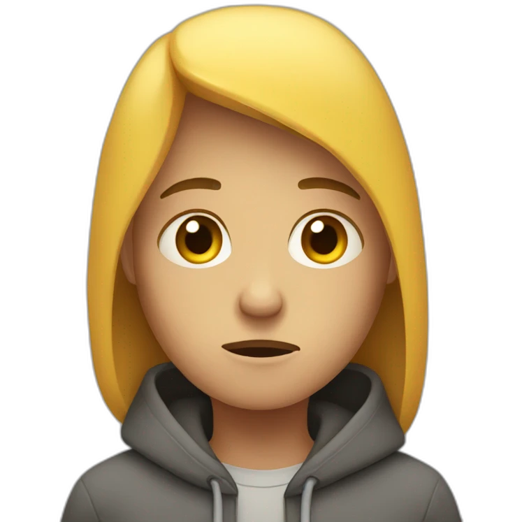 Depressed person emoji