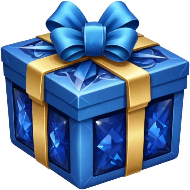 Sapphire gift box emoji