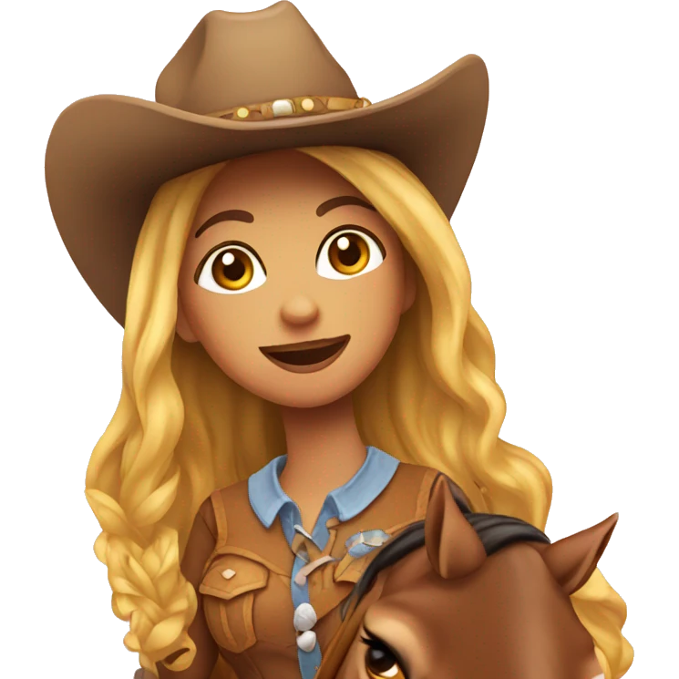 cowgirl on horse emoji