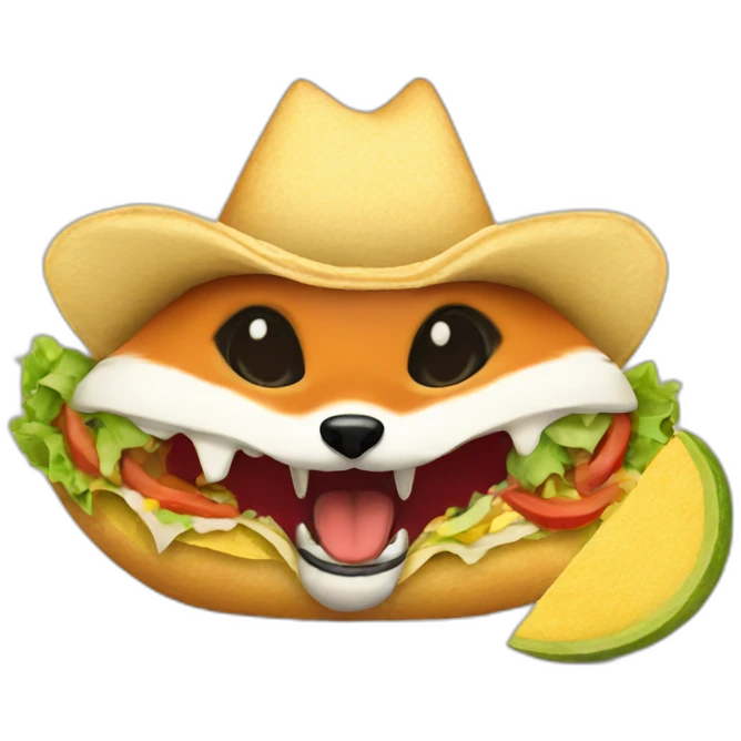 A fox eating tacos  emoji