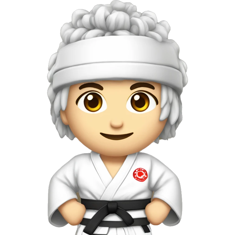 un baiat scurt frezt, blon in kimono bjj cu centura albastra,cu ochi caprui de 25 ani  emoji