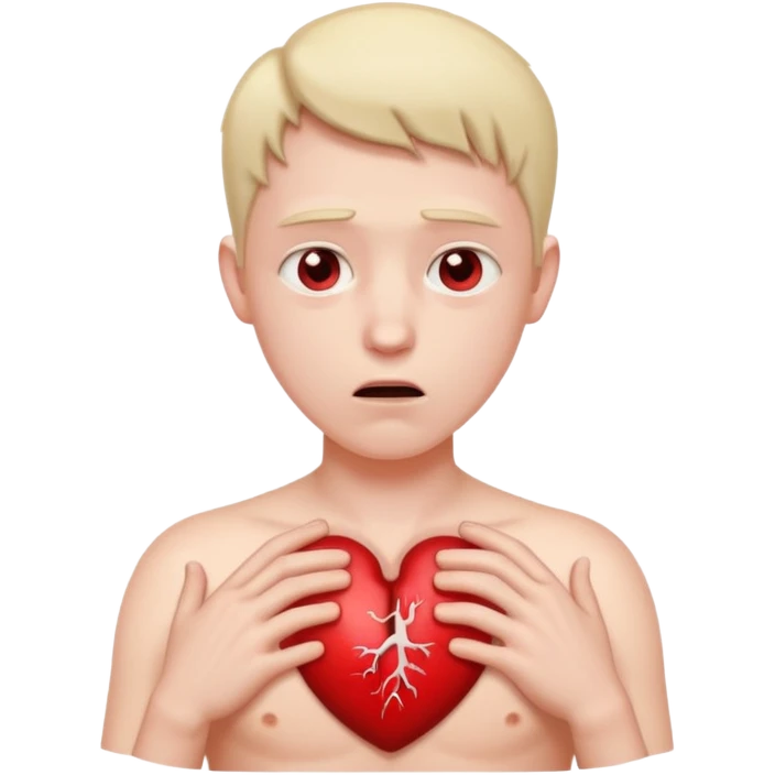 heart thumping out of chest person emoji