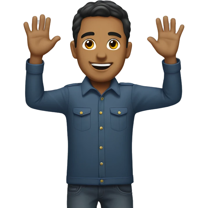 Mauricio waving emoji