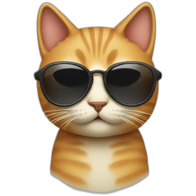 Cat with sunglasses emoji