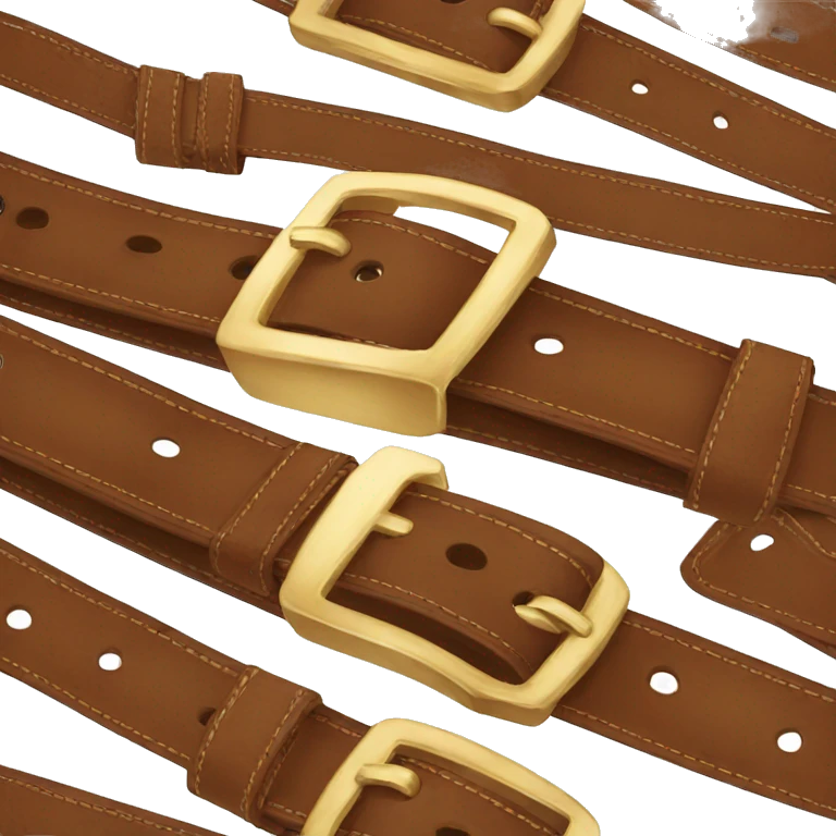the belt is brown emoji