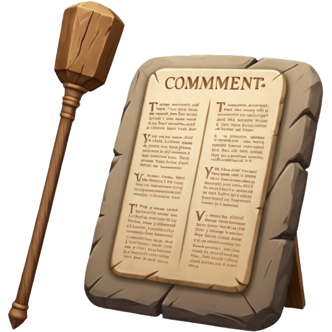 Ten commandments tablets and staff emoji