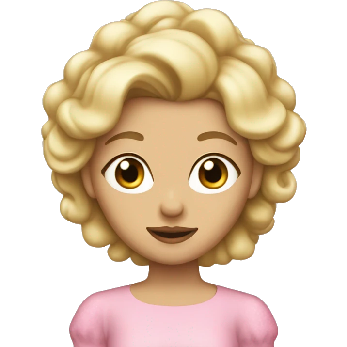 Dirty-blonde pink princess emoji