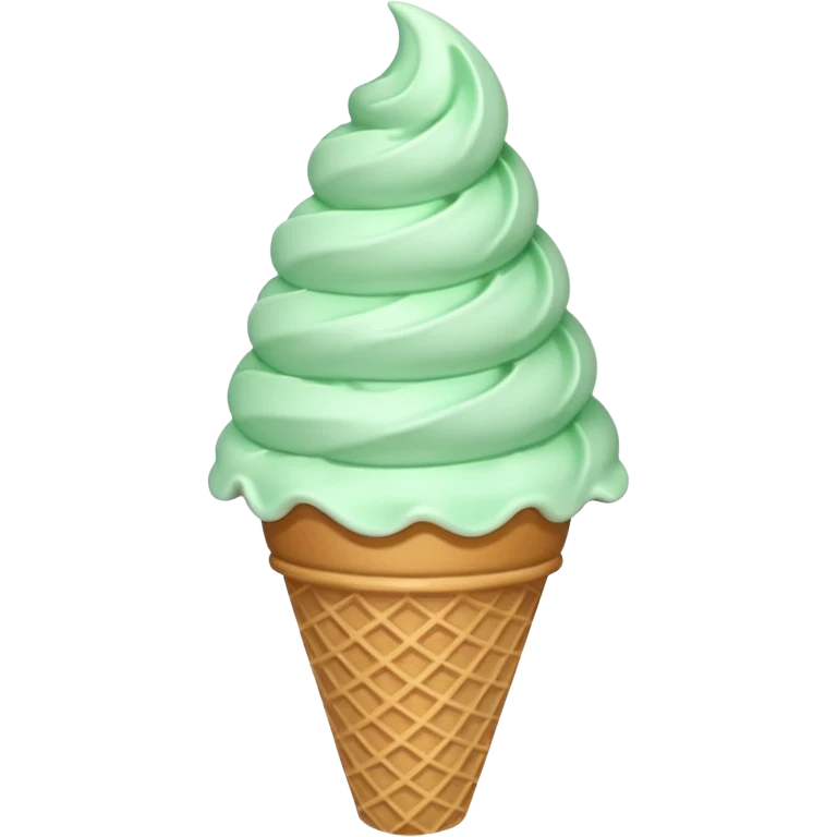 Mint ice cream cone emoji