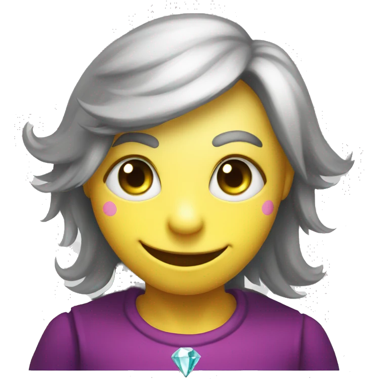 Smiley with diamond (card suit) pupils emoji