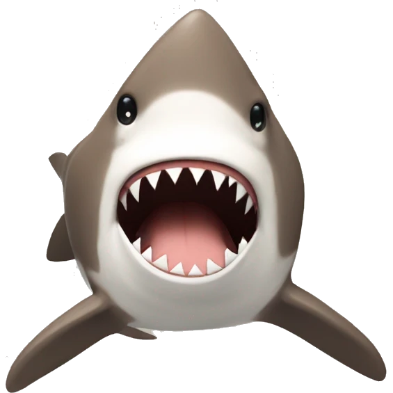 Shark with brown alpaca  emoji