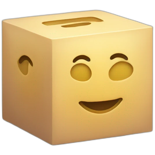 lettre k dans un cube emoji