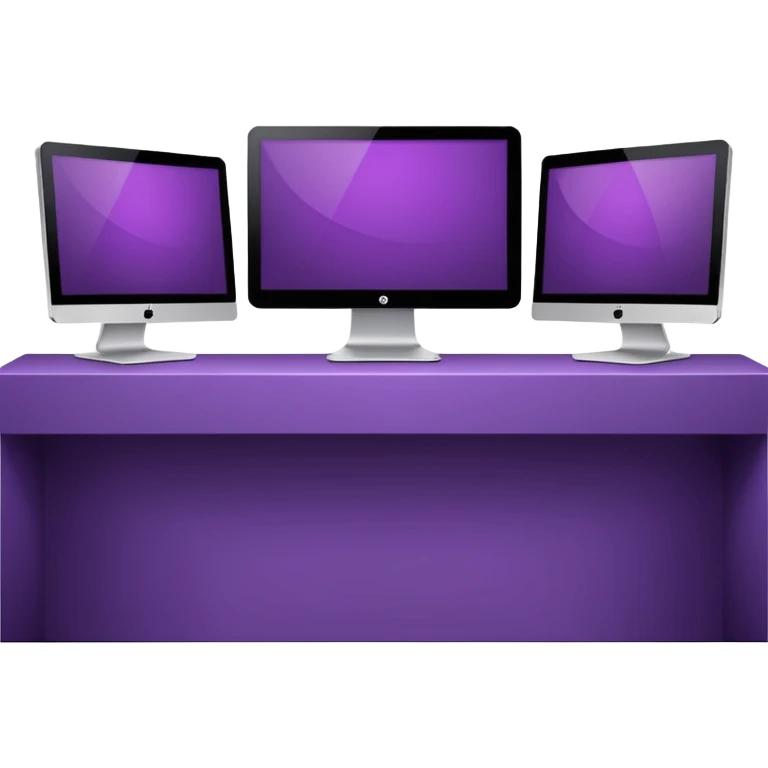 3 dark violet wide screen monitors emoji