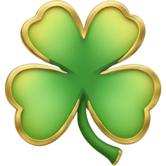 Shamrock outlined in gold emoji