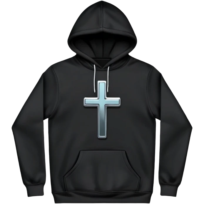 chrome cross hoodie all over emoji