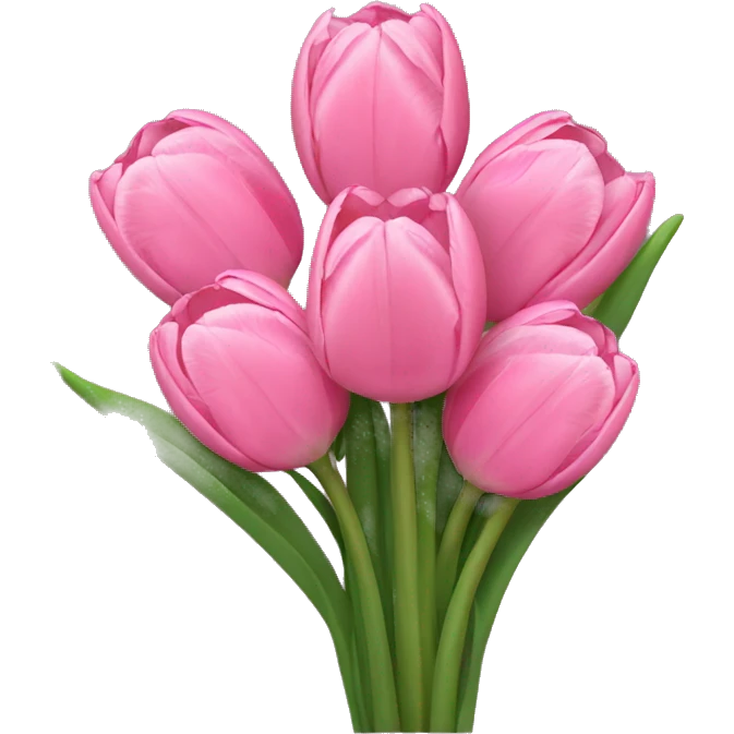 Bouquet of pink tulips emoji