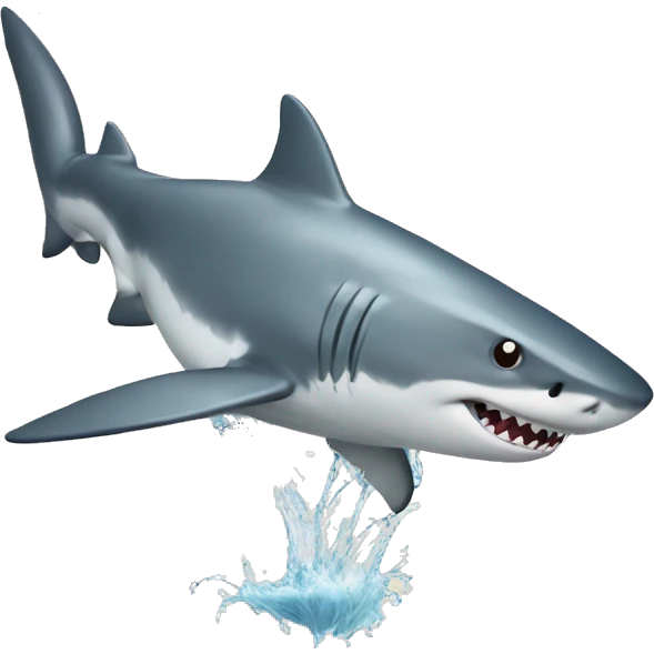 Shark jumping out of water  emoji