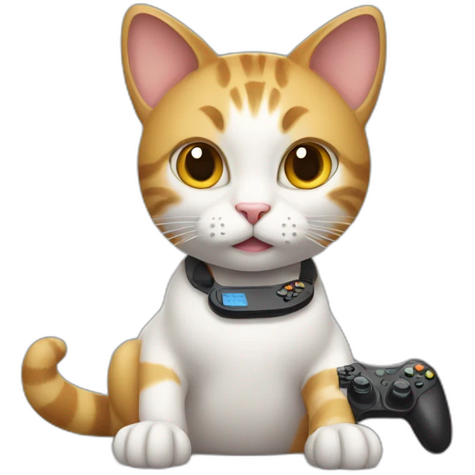 cat playing video games emoji