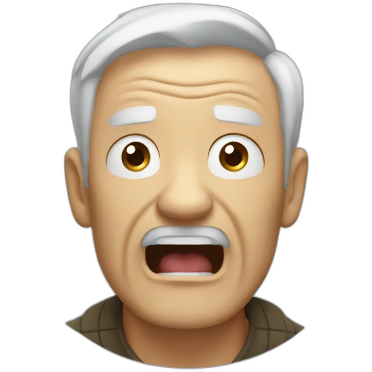 old man yelling at azure emoji