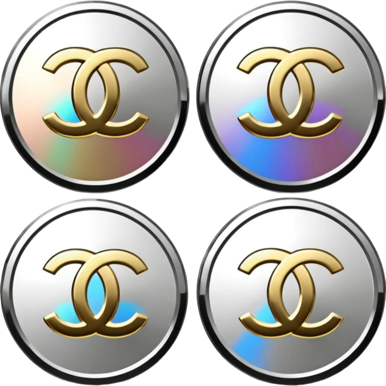 Chanel white coins emoji