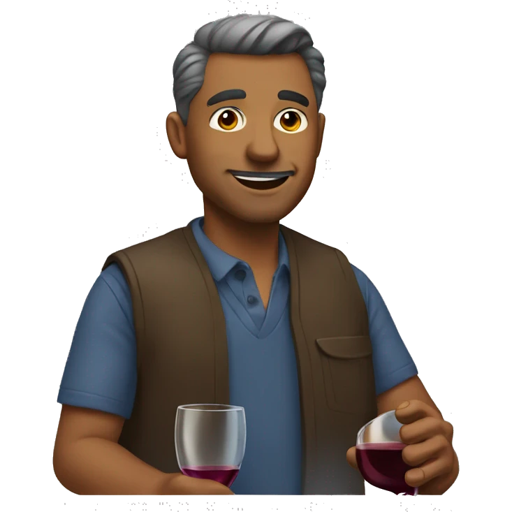moderne father drink wine emoji
