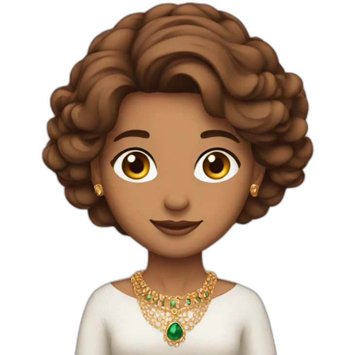 princes arab brown hair jewerlery emoji