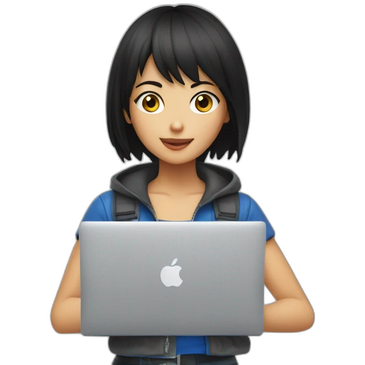 nico-robin-with-a-macbook emoji