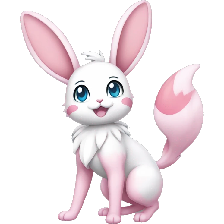 Sylveon-Bunny-Pokémon full body emoji