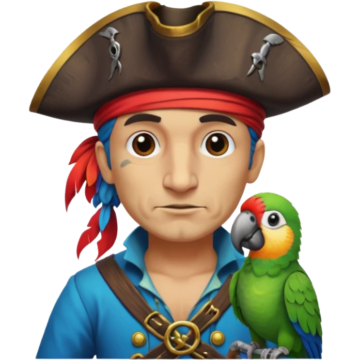 pirate and parrot emoji