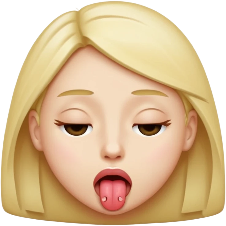 Eyes closed like 😵 and tongue out like 😝 emoji
