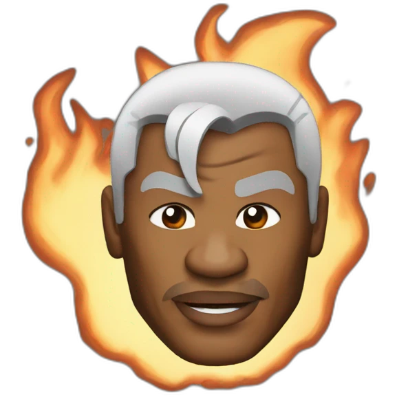 mike tyson fire on hair emoji