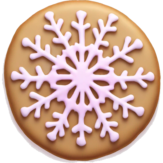 Pastell pink asthetic clean Christmas cookie snowflake emoji