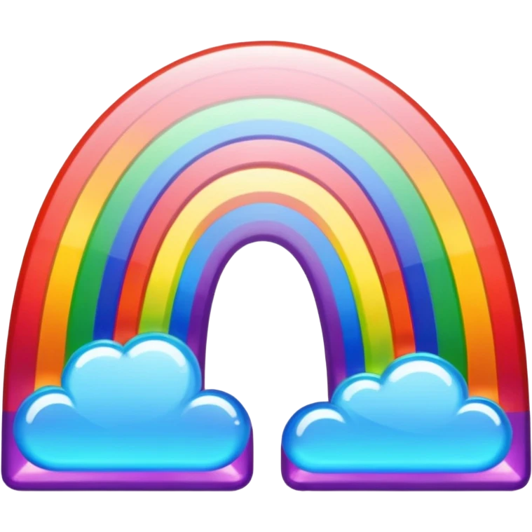 Multidimensional prismatic rainbow emoji
