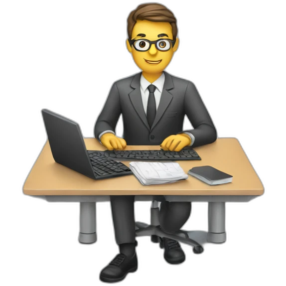 Accountant typing in a laptop emoji