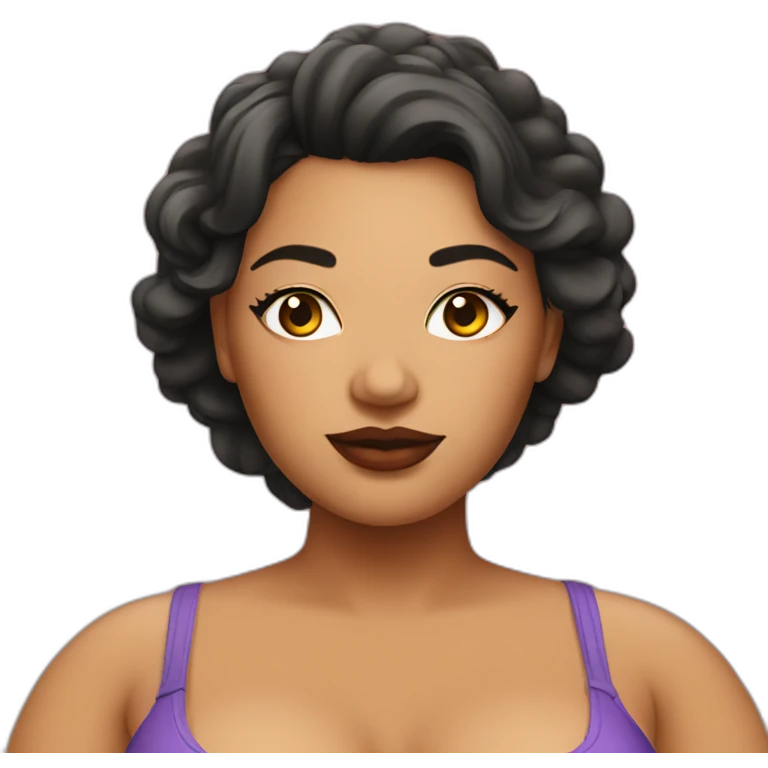 Plus size seductive woman emoji