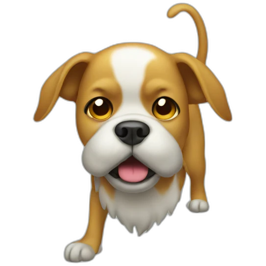 Dog pissing over head emoji