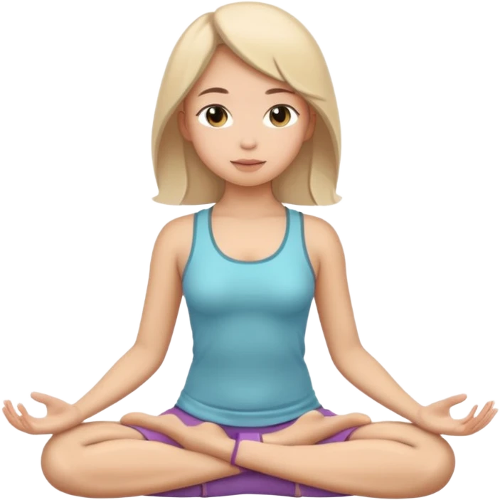 девочка сидит в позе лотоса и дышит emoji