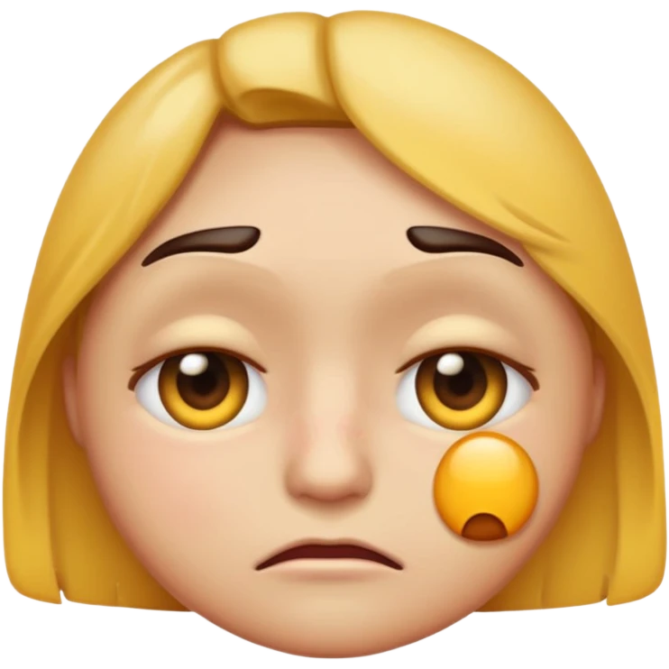 sad emoji with bruise under eye
no i would like skmilar to smiling face holding up tearsnot tears just bruise emoji