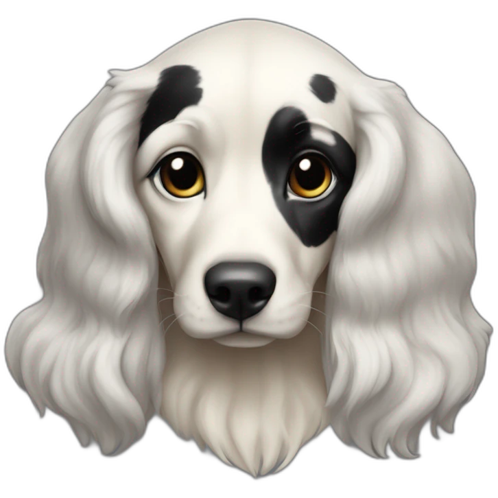 weinner harlequin silver cream black emoji