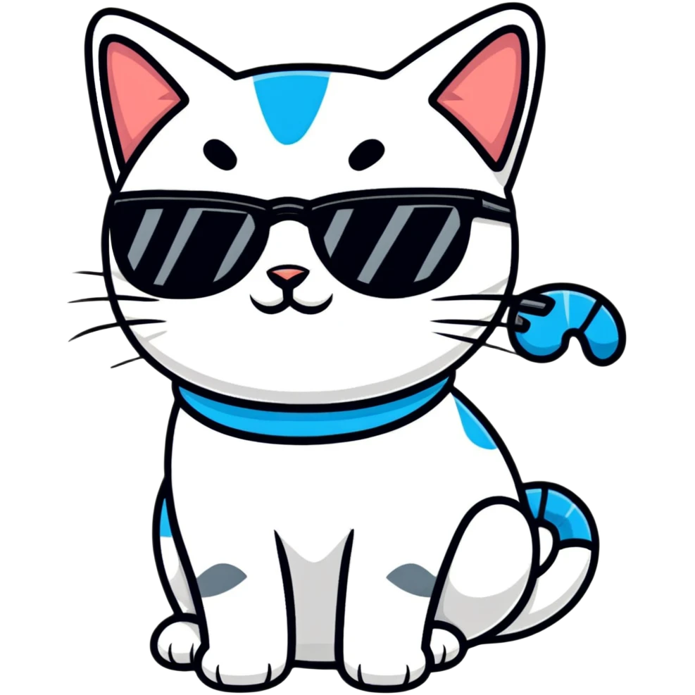 Cat with sunglasses emoji